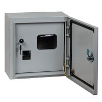 Щит учетно-распределительный навесной IEK ЩУРн-1 310x300x150мм IP66 ЩУ-1 2 двери, с окном картинка 